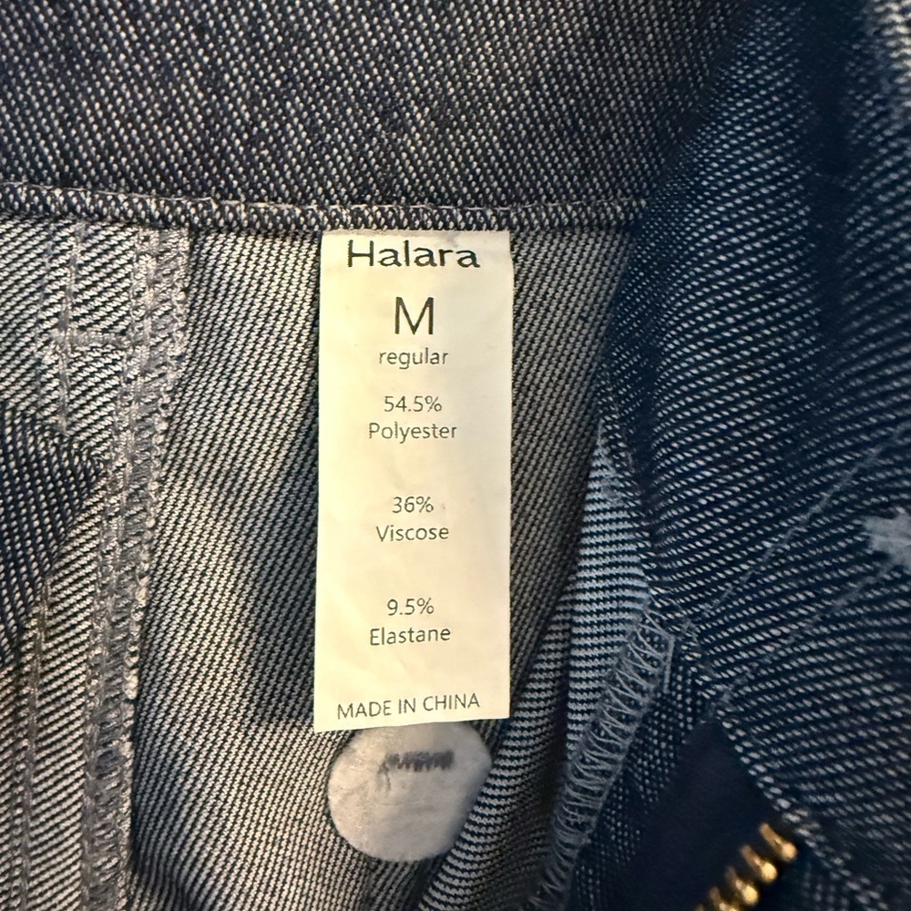 HALARA Women’s Denim Blue Cargo Pants - Picture 4 of 7
